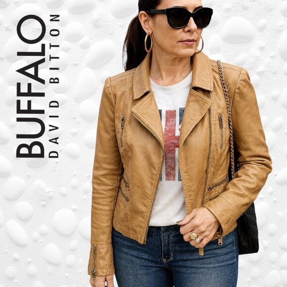 Buffalo David Bitton Jackets & Blazers - BUFFALO David Bitton Faux Leather Jacket – Size Large